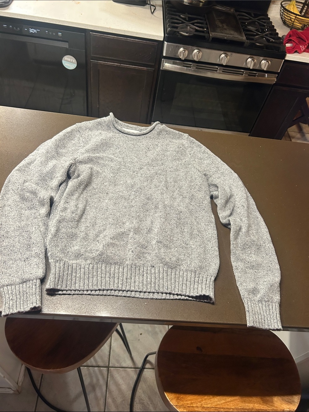 Men's Crewneck Knit Sweater - Heather Gray